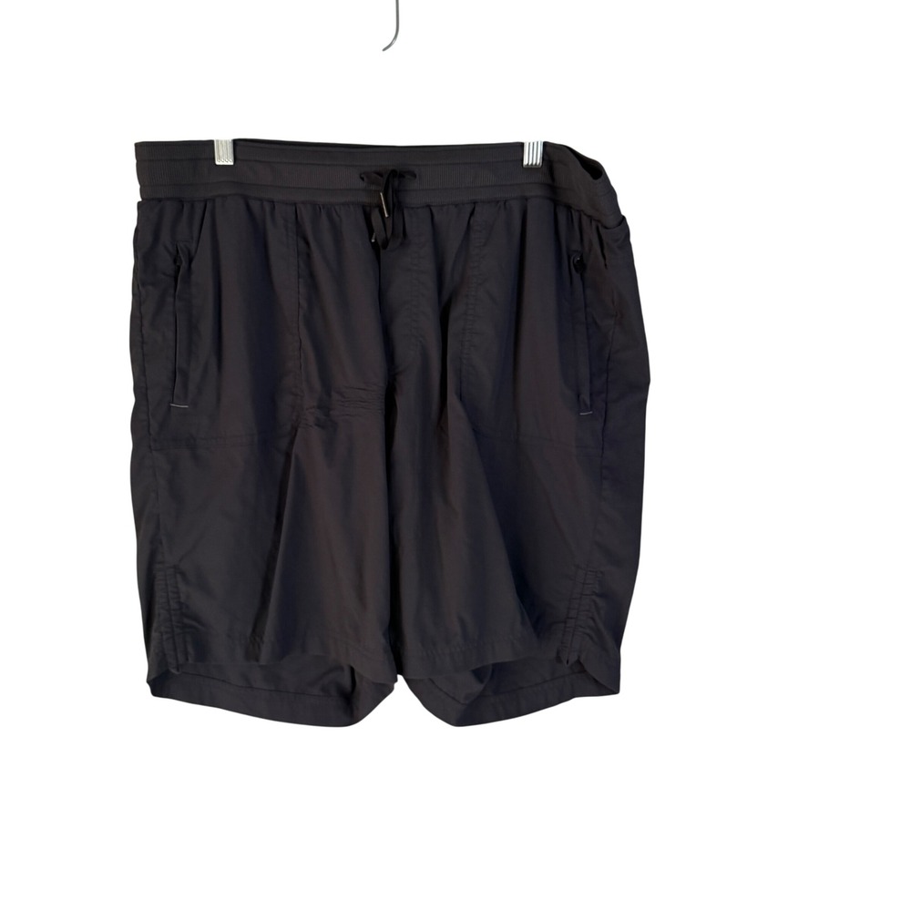 L.L.Bean Men's XL Nylon Spandex Cargo Shorts Gray Drawstring Pockets Athletic